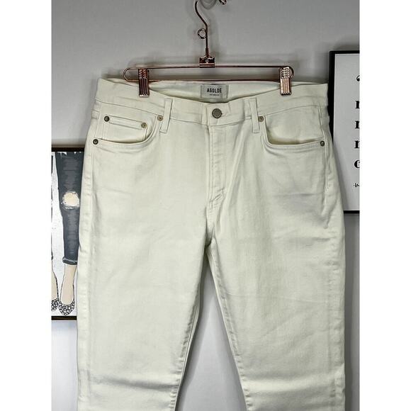 NWOT AGOLDE Sophie White 5 Pocket Cropped Skinny Jeans SZ 32 - Picture 3 of 10